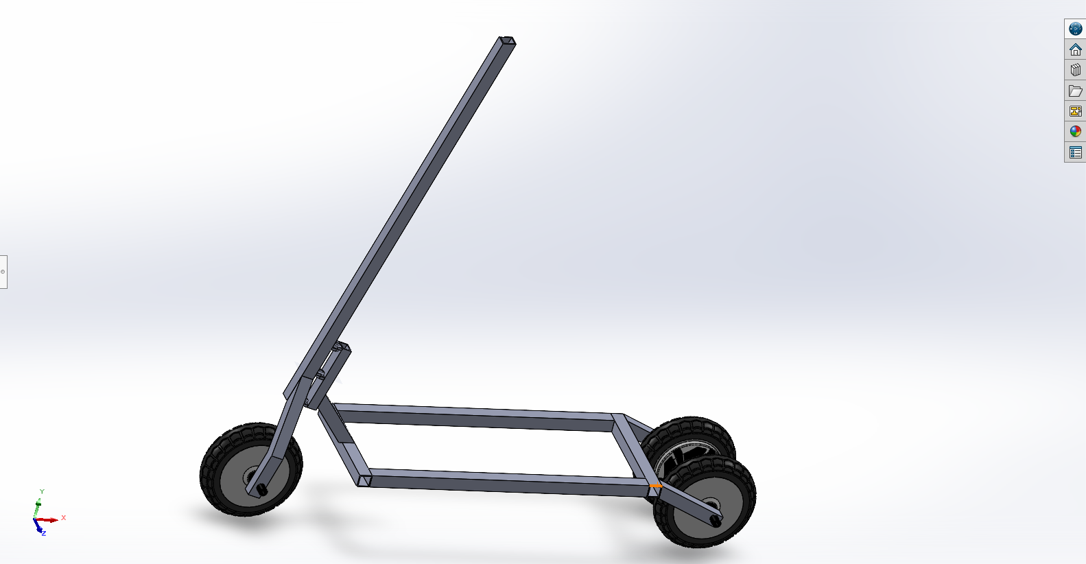 SolidWorks Structure with Wheels Assembly